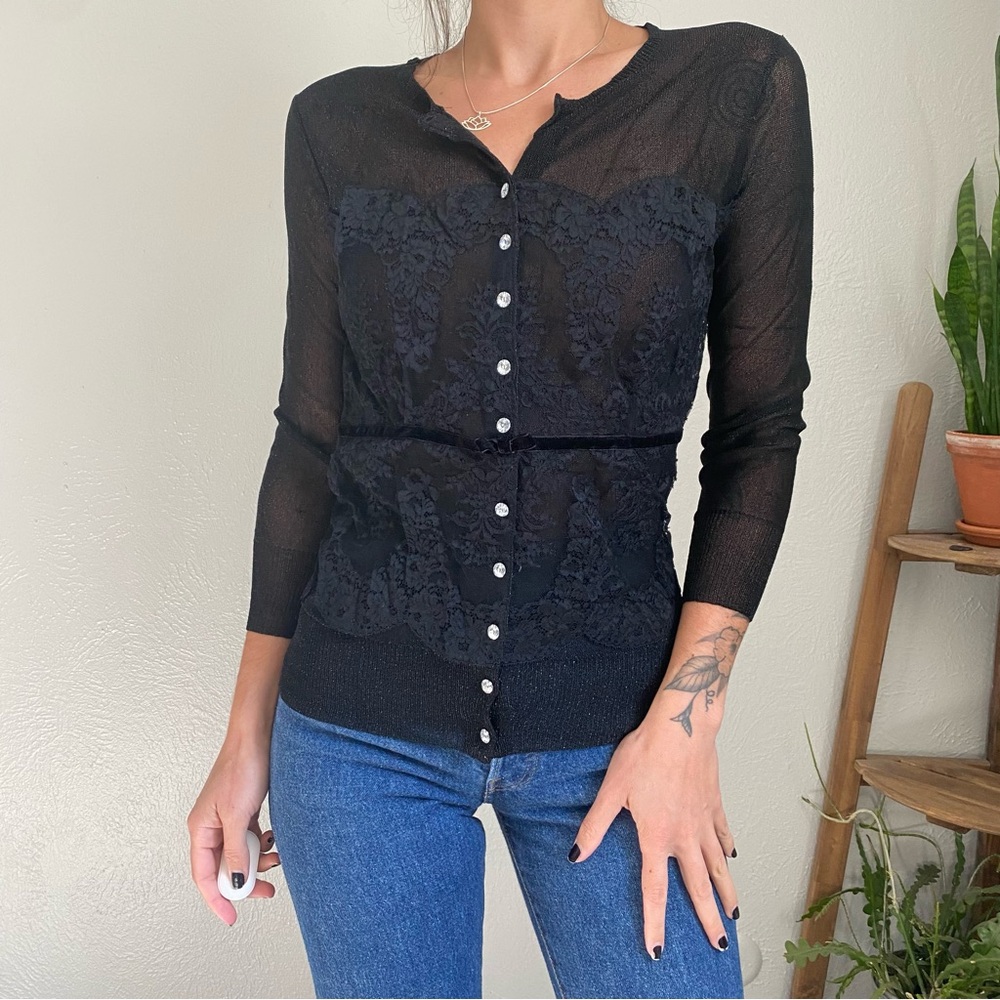 Designer Button Down Cardigan - image 2